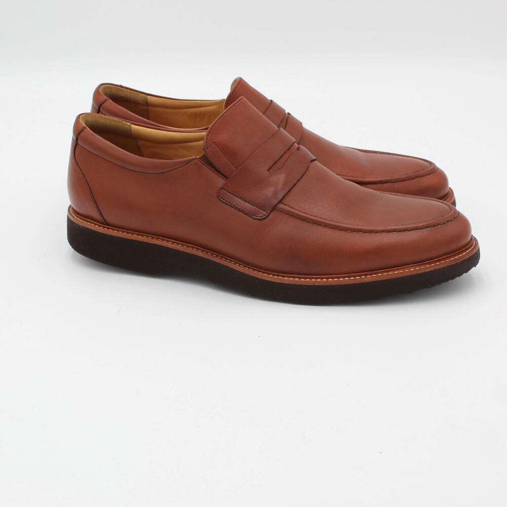 Samuel Hubbard Loafer Mens Size 11 Brown Leather Vibram Sole Portugal Office